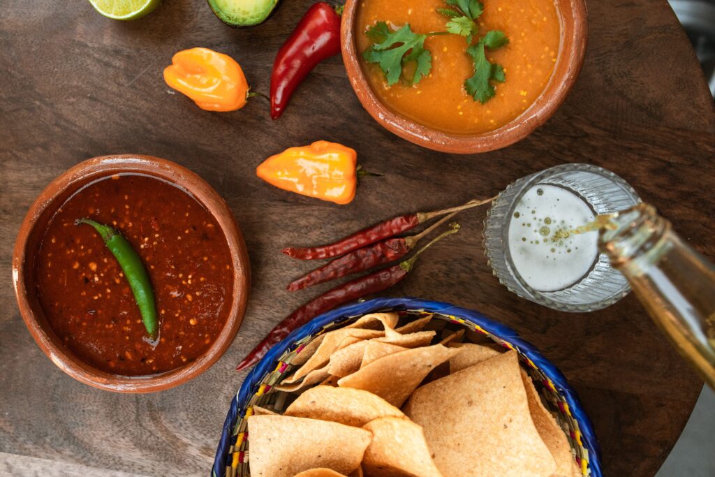 Stærke chilier og mexikansk mad